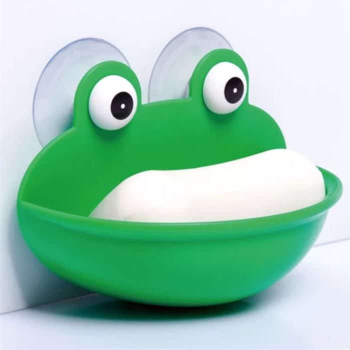 Badezimmer-Seifenbox mit niedlichem Cartoon-Motiv, starkem Saugnapf und Abfluss, Suction Cup Drain Soap Box – Bild 1