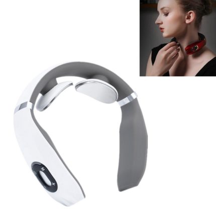 Halswirbel-Massagegerät, Aufladen, intelligentes Puls-Physiotherapie-Instrument, elektromagnetische Vibration, Nackenschutz, White, Black, Red