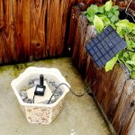 Garten Steingarten Dekoration Solarbrunnen DC Wasserpumpe Aufhängung Sprinkler, Solar Fountain – Bild 8