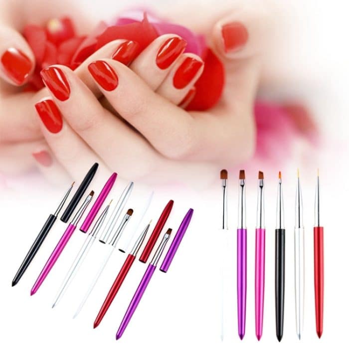 Nagelpinsel, Farbmalerei, Blumenschnitzstift, Zugstift, Lichttherapie-Gelstift, Flachkopfstift, Nagelstift – Bild 3