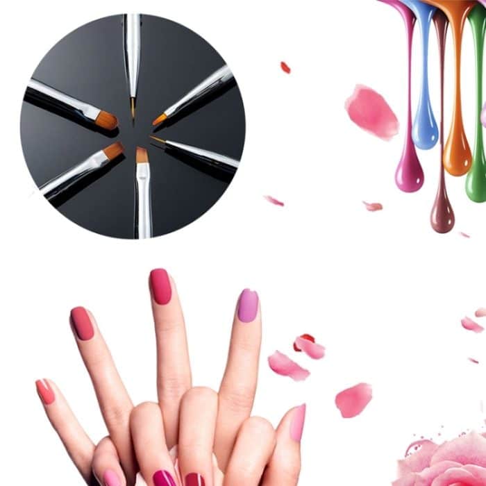 Nagelpinsel, Farbmalerei, Blumenschnitzstift, Zugstift, Lichttherapie-Gelstift, Flachkopfstift, Nagelstift – Bild 5