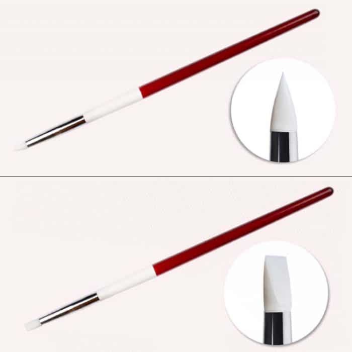 5 in 1 Red and White Rod Silikonstift Holzgravurstift Maniküre-Stift – Bild 3