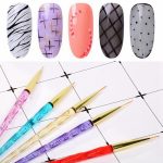 5 Stück / Set Acryl Phototherapie Nagelmalerei Blume geschnitzte Kristallstift Nagelstift – Bild 5