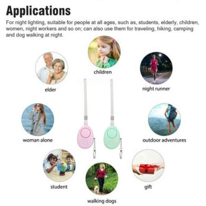 120-dB-Schlüssel-Anti-Verlust-Alarm Anti-Wolf-Alarm mit LED-Licht – Bild 7