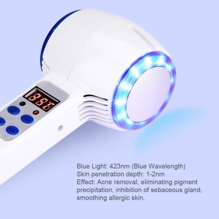 Gesichtspflegegerät Hot Cold Hammer Kryotherapie Blue Photon Akne Behandlung Haut Beauty Massagegerät Lifting Rejuvenation Facial Machine – Bild 14