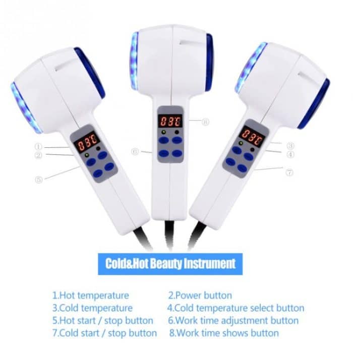 Gesichtspflegegerät Hot Cold Hammer Kryotherapie Blue Photon Akne Behandlung Haut Beauty Massagegerät Lifting Rejuvenation Facial Machine – Bild 7