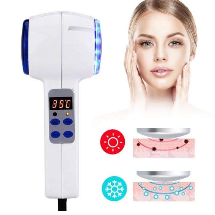 Gesichtspflegegerät Hot Cold Hammer Kryotherapie Blue Photon Akne Behandlung Haut Beauty Massagegerät Lifting Rejuvenation Facial Machine – Bild 9