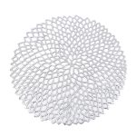 2 PCS Tisch Schüssel Matten Wohnkultur Tischset Für Esstisch PVC Kunststoff Hohl Isolierung Runde Barock Mittelmeer Coaster Pads