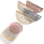 2 PCS Tisch Schüssel Matten Wohnkultur Tischset Für Esstisch PVC Kunststoff Hohl Isolierung Runde Barock Mittelmeer Coaster Pads – Bild 6