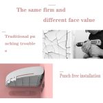 Badezimmer-Badregal, wandmontierter, stanzfreier dreieckiger Aufbewahrungskorb aus Kunststoff – Bild 3