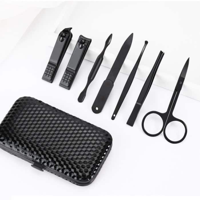 Maniküre Nagel Clippers Pediküre Set Tragbare Reisen Hygiene Kit Edelstahl Cutter Werkzeugsatz – Bild 3