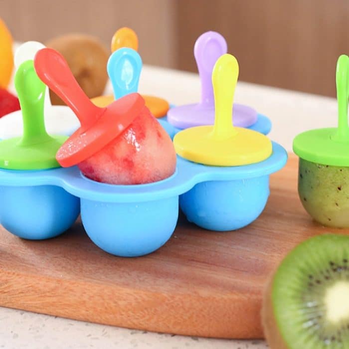 Silikon Mini Ice Pops Form Eiscreme Ball Lolly Maker Popsicle Formen Baby DIY Nahrungsergänzung Werkzeug – Bild 4