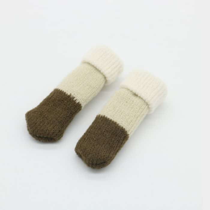 24 Stück leise, verschleißfeste, rutschfeste, gepolsterte Doppelstuhl-Fußabdeckung, Chair Foot Cover – Bild 3