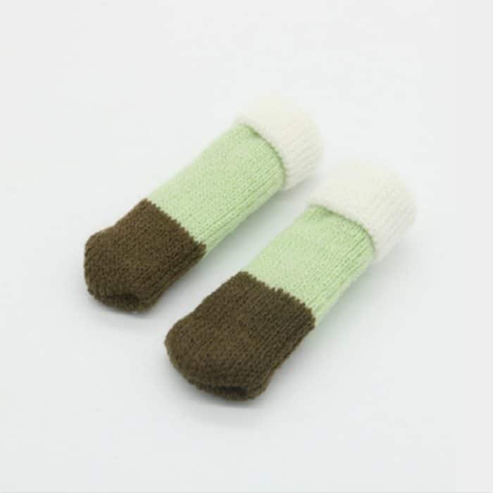 24 Stück leise, verschleißfeste, rutschfeste, gepolsterte Doppelstuhl-Fußabdeckung, Chair Foot Cover – Bild 7