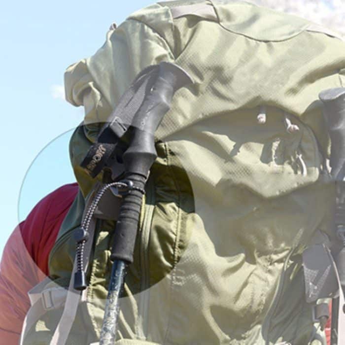 Outdoor Bergsteiger Rucksack Hängende Trekkingstange Seil Schnalle Feste Schnalle Elastisches Seil – Bild 5