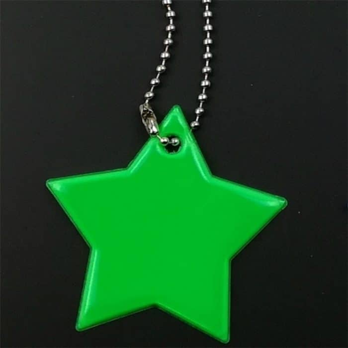 2 Stück Little Star Weich-PVC-Reflektor, reflektierender Schlüsselanhänger, Taschenanhänger, Zubehör, gut sichtbare Schlüsselanhänger – Bild 2
