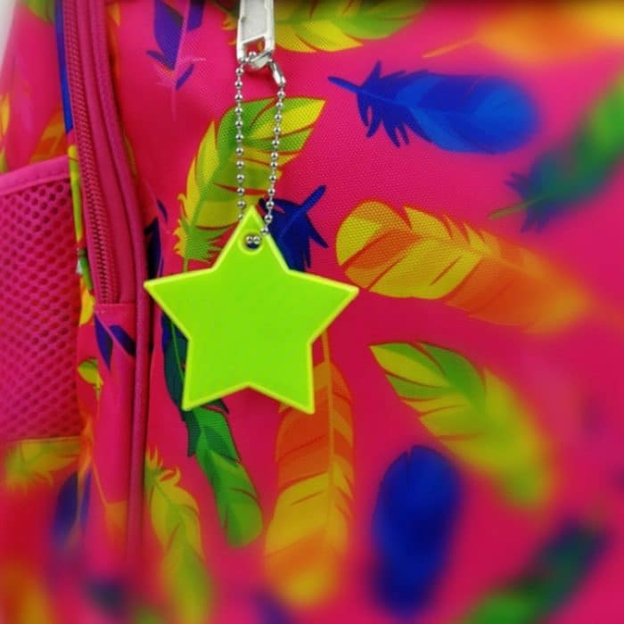 2 Stück Little Star Weich-PVC-Reflektor, reflektierender Schlüsselanhänger, Taschenanhänger, Zubehör, gut sichtbare Schlüsselanhänger – Bild 5