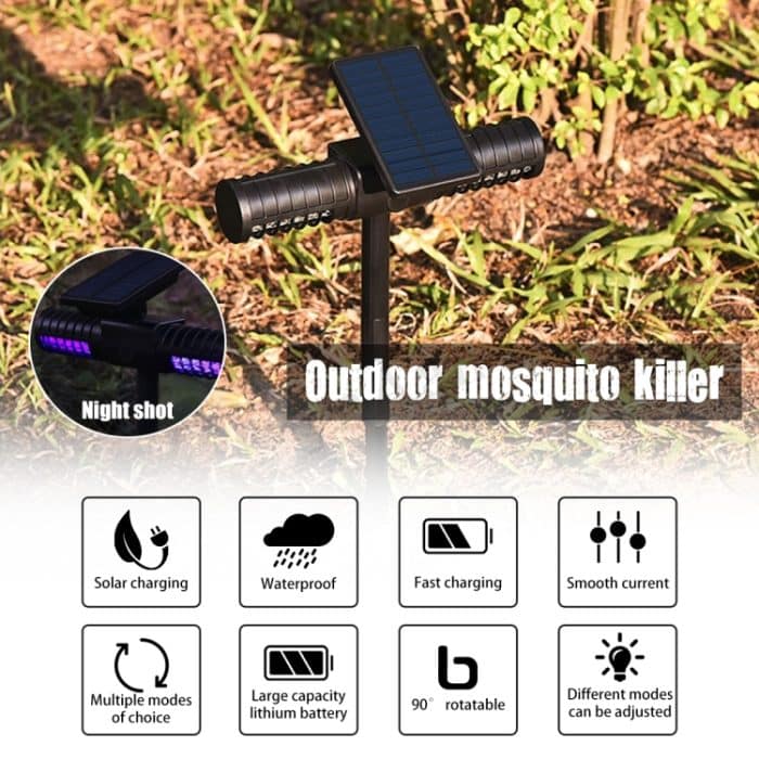 Solar Mosquito Killer Outdoor Wasserdichte Garten Licht Villa Outdoor Moskito-Falle – Bild 9