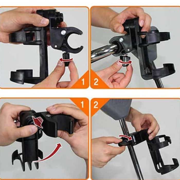 2 PCS drehbarer abschließbarer Fahrradflaschenhalter Kinderwagen-Flaschenhalter Fahrrad-Wasserflaschenhalter, Lockable Bicycle Bottle – Bild 7