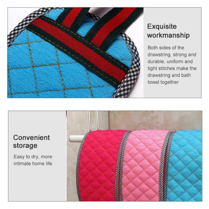 2 PCS doppelseitiges Bürsten zurück Peeling Badetuchriemen Bad Werkzeug, zufällige Farbabgabe – Bild 8