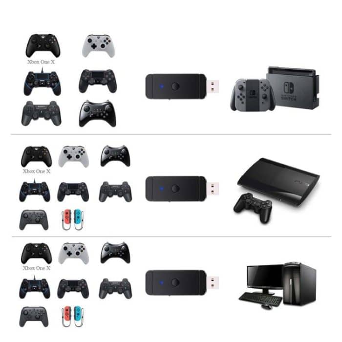 JYS-130 Wireless Bluetooth Gamepad Converter Adapter für PS3 / Switch / PC – Bild 8