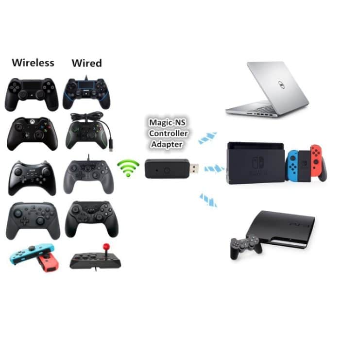 JYS-130 Wireless Bluetooth Gamepad Converter Adapter für PS3 / Switch / PC – Bild 9