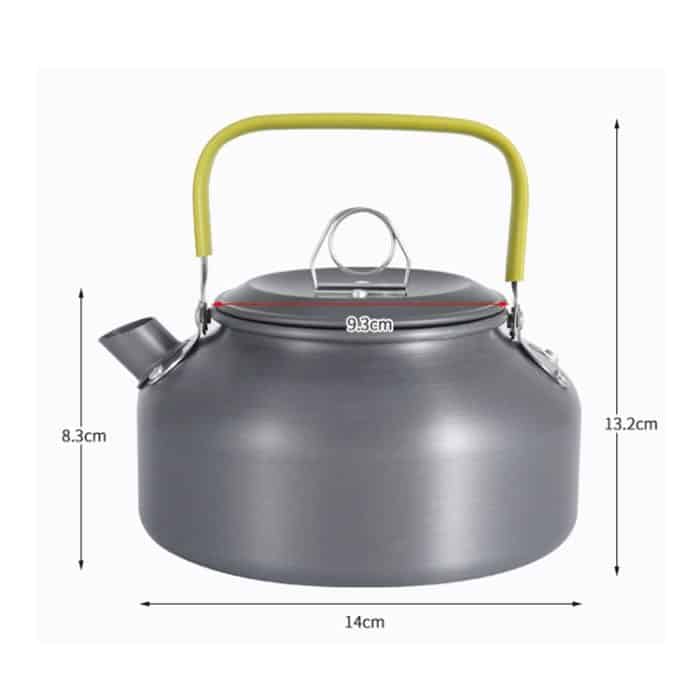 0,8 l tragbare Outdoor-Bergsteigen-Picknick-Aluminium-Teekanne, Wasserkocher, Kaffeekanne, 0.8L – Bild 2