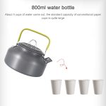 0,8 l tragbare Outdoor-Bergsteigen-Picknick-Aluminium-Teekanne, Wasserkocher, Kaffeekanne, 0.8L – Bild 8