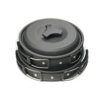 Outdoor Kochgeschirr Camping Set 1-2 Personen Kochgeschirr Hard Thick Alumina Portable Picknick BBQ Antihaft – Bild 2