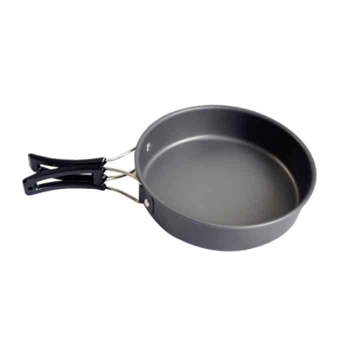 Outdoor Kochgeschirr Camping Set 1-2 Personen Kochgeschirr Hard Thick Alumina Portable Picknick BBQ Antihaft – Bild 4