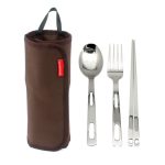 Outdoor Geschirr Set Camping Barbecue 4 Personen Geschirr Picknicktasche – Bild 4