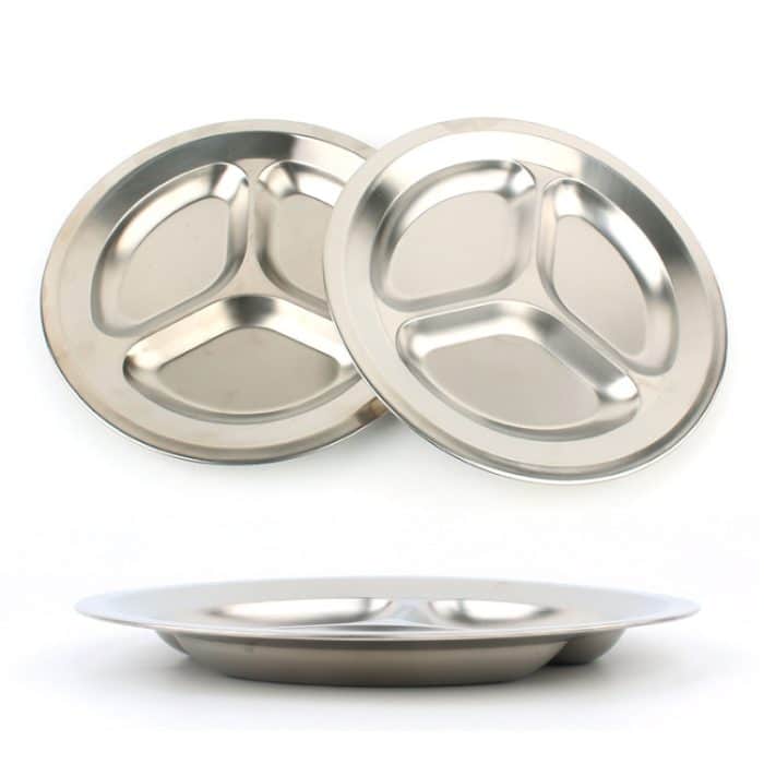 Picknick 3 Gitter Runde Platte Außengrill Nicht magnetisch 201 Edelstahlgitter [spät – Bild 4