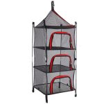 Outdoor Folding Trocknen Net Vier-Schicht Lagerung Korb Lagerung Korb Camping Trocknen Fisch Trocknen Net Rack Hängenden Korb, Four-Layer Storage Basket(Red), Four-Layer Storage Basket(Green) – Bild 8