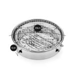 Kleiner Grill Outdoor Edelstahl Tragbarer Grill Gegrilltes Netz Camping Picknick Holzkohle Klappofen – Bild 2
