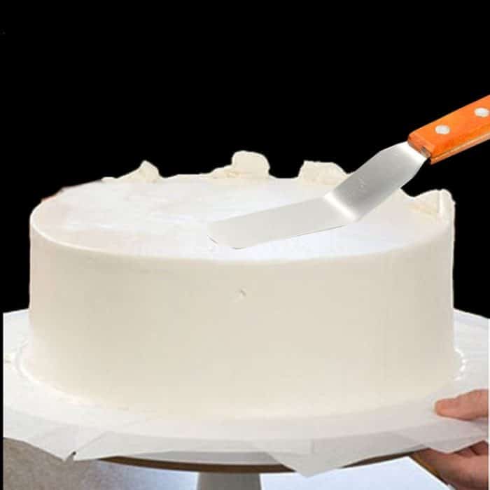 15 cm Edelstahl-Cremespatel, Kuchen-Seidenblumenschaber, Backwerkzeug, 4 inch Flower Scraper – Bild 4