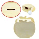 Hübsches, kreatives, handbemaltes Sparschwein aus Apfel zum Selbermachen für Kinder, 10x5.6x9.5cm – Bild 2