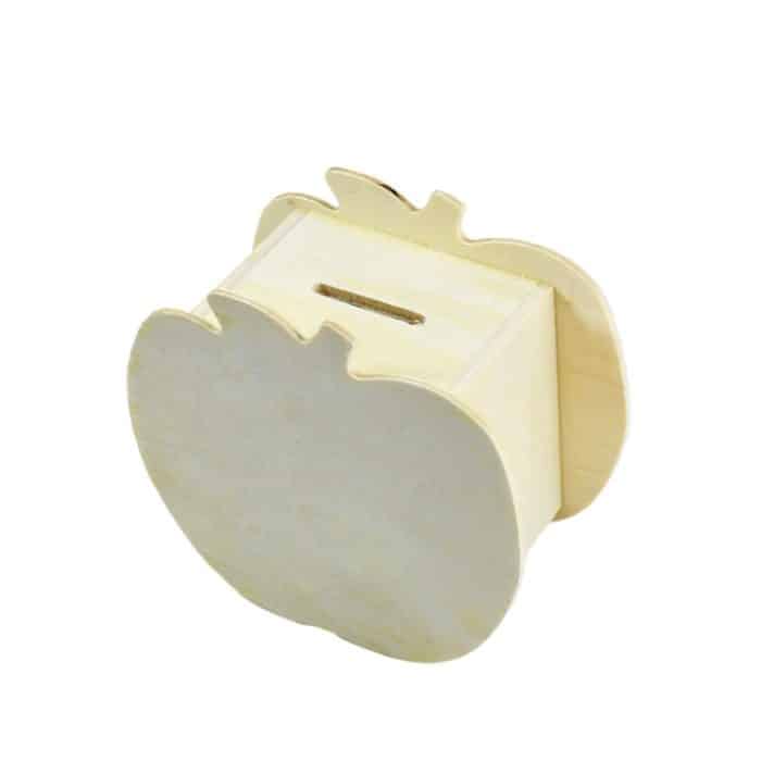 Hübsches, kreatives, handbemaltes Sparschwein aus Apfel zum Selbermachen für Kinder, 10x5.6x9.5cm – Bild 5