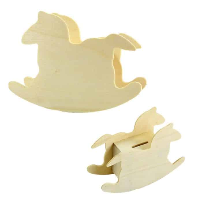 Lovely Child DIY Holz-Trojaner-Sparschwein, 14.8x11cm – Bild 3