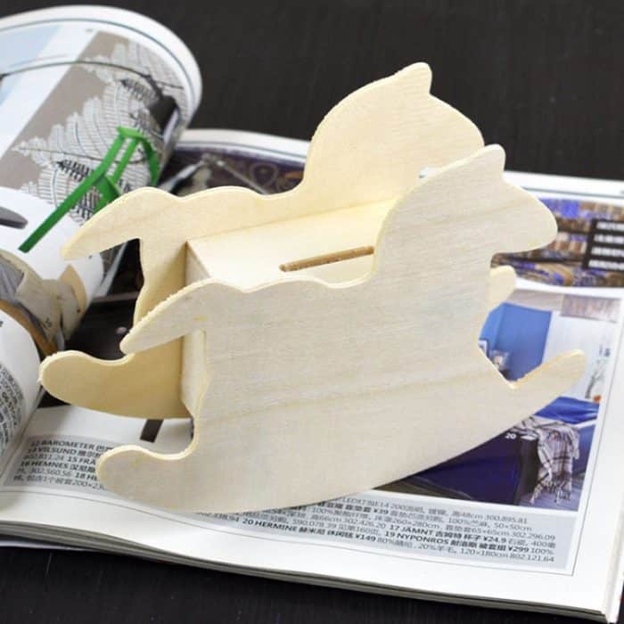 Lovely Child DIY Holz-Trojaner-Sparschwein, 14.8x11cm – Bild 5