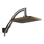 Chrom Duschkopf aus Messing an der Wand – Bild 2