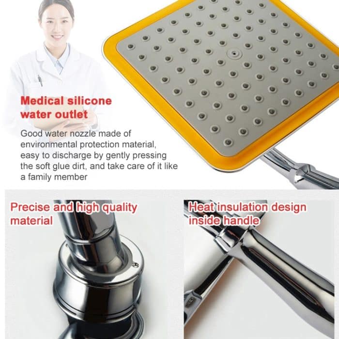 Chrom Duschkopf aus Messing an der Wand – Bild 5