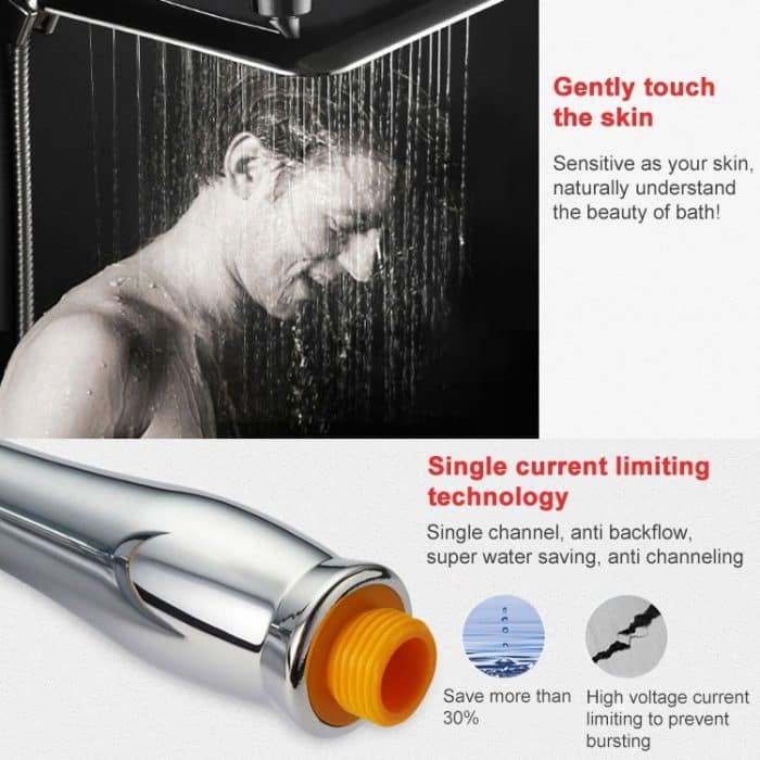 Chrom Duschkopf aus Messing an der Wand – Bild 6