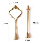 1 Set Süßigkeiten Candy Cupcake Tablett Hochzeit Party Kuchen Display Stand Zink-legierung Goldenen Ton tortenständer, Gold, Silver – Bild 3