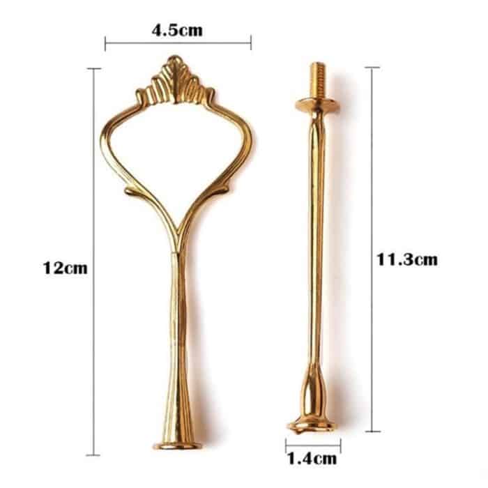 1 Set Süßigkeiten Candy Cupcake Tablett Hochzeit Party Kuchen Display Stand Zink-legierung Goldenen Ton tortenständer, Gold, Silver – Bild 3