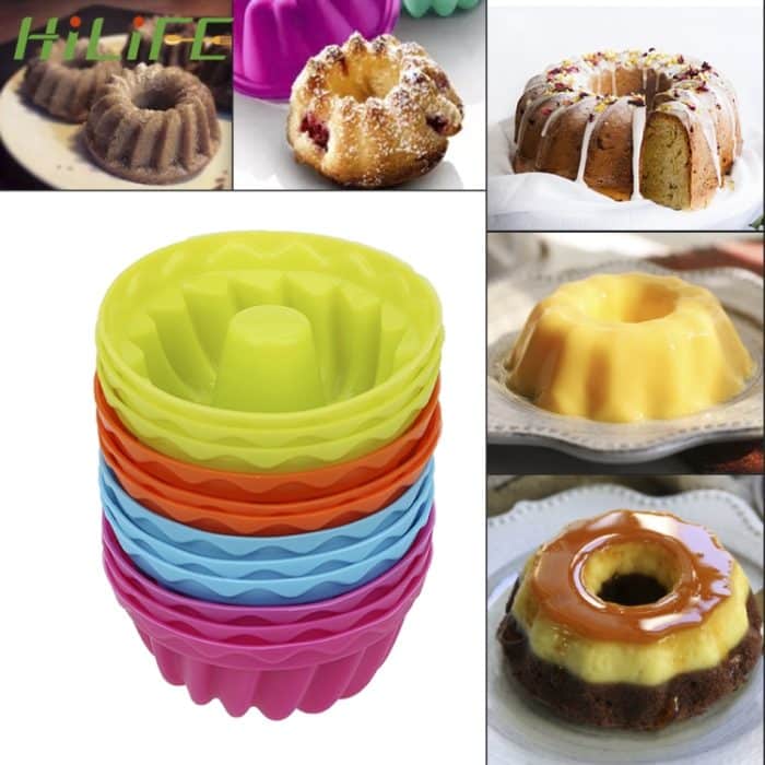 12 Stück Fadenform Backen Geleeform Silikon Pudding Cupcake Muffin Donut Form – Bild 1