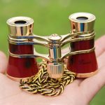 Metall 3x25 Gürtel Vergoldung Rot Klassisches Geschenkspiegelteleskop – Bild 3