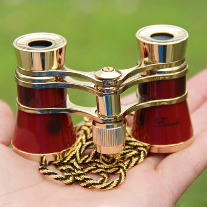 Metall 3x25 Gürtel Vergoldung Rot Klassisches Geschenkspiegelteleskop – Bild 3