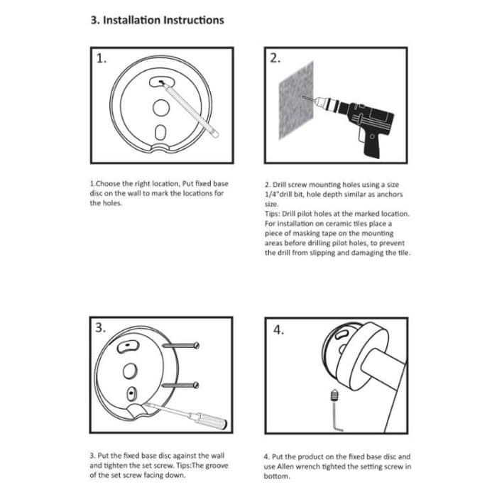 Manueller Seifenspender aus Edelstahl 304 zur Wandmontage, Square Wall-mounted, Round Wall-mounted, Square Table Top, Round Table Top – Bild 5