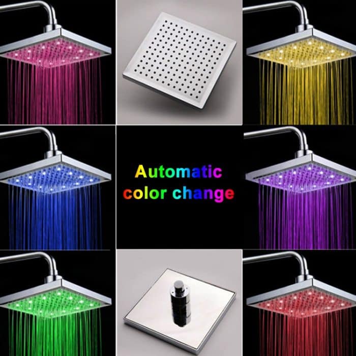 7 Farben Ersatzdusche LED Automatischer Badezimmerduschkopf – Bild 6