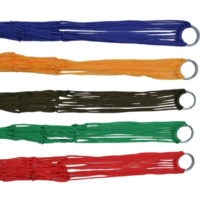 2 Stück 9-strängige Nylonseil-Hängematte, tragbare Camping-Freizeit-Netz-Hängematte, 240x80cm Blue, 240x80cm Green, 240x80cm Orange, 240x80cm Red, 240x80cm Military Green – Bild 2